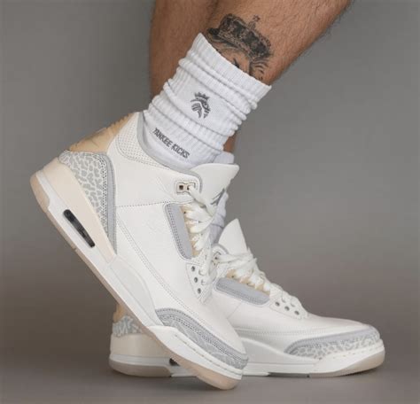 jordan 3 ivory on feet